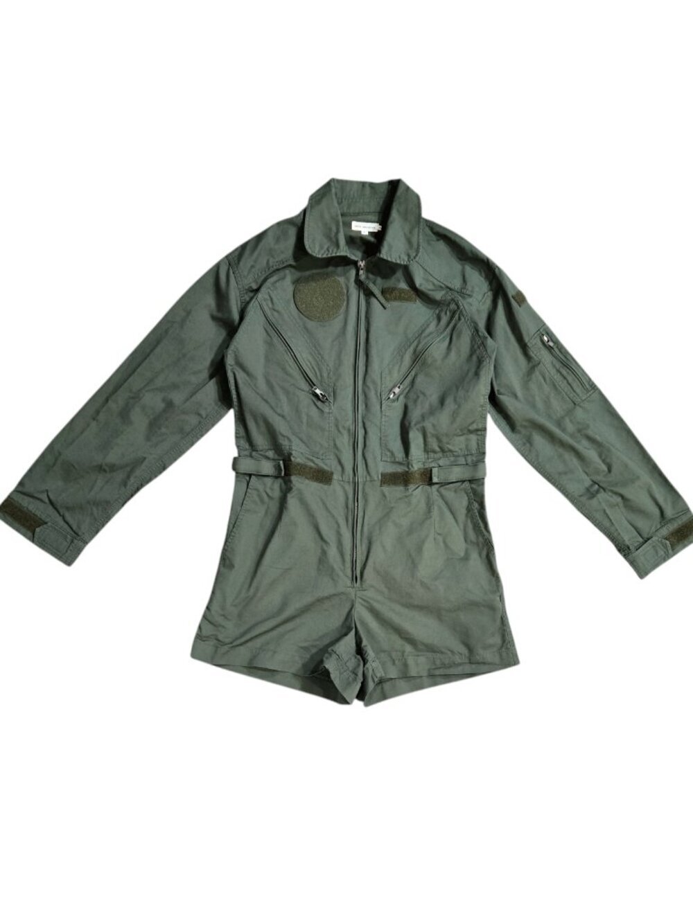 Good American Flight Suit Romper Fern Green Army Military Utility GFSS22V